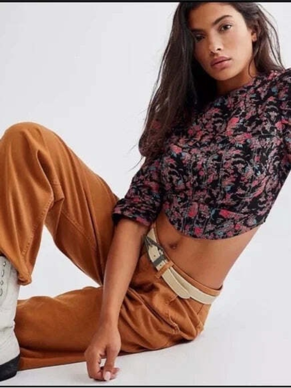 Function & Fringe Edit | Free People Open Back Floral Crop Top Boho